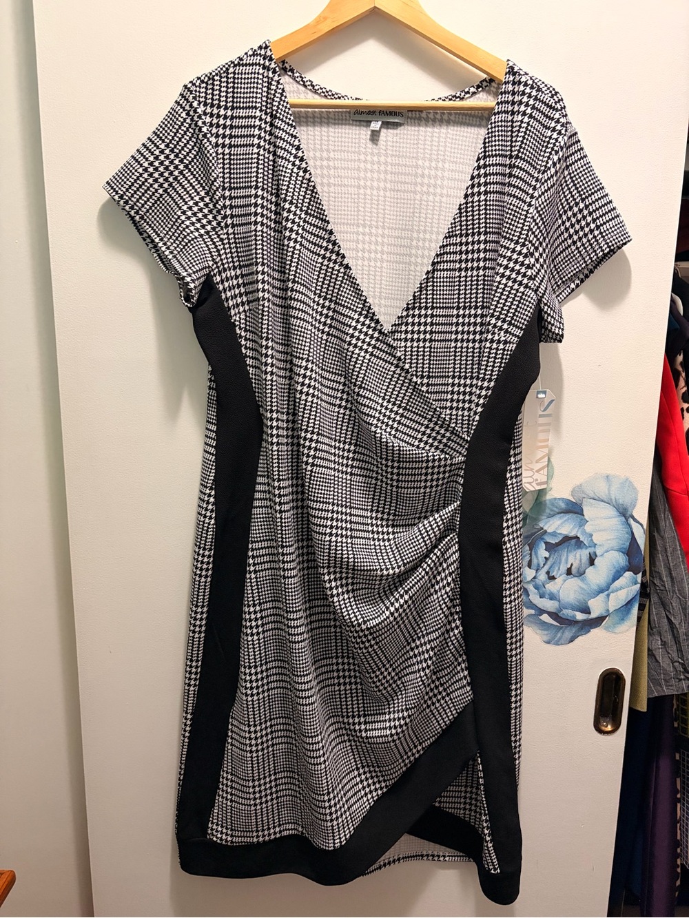 Black and White Plus Size Dress, 2X, Almost Famous